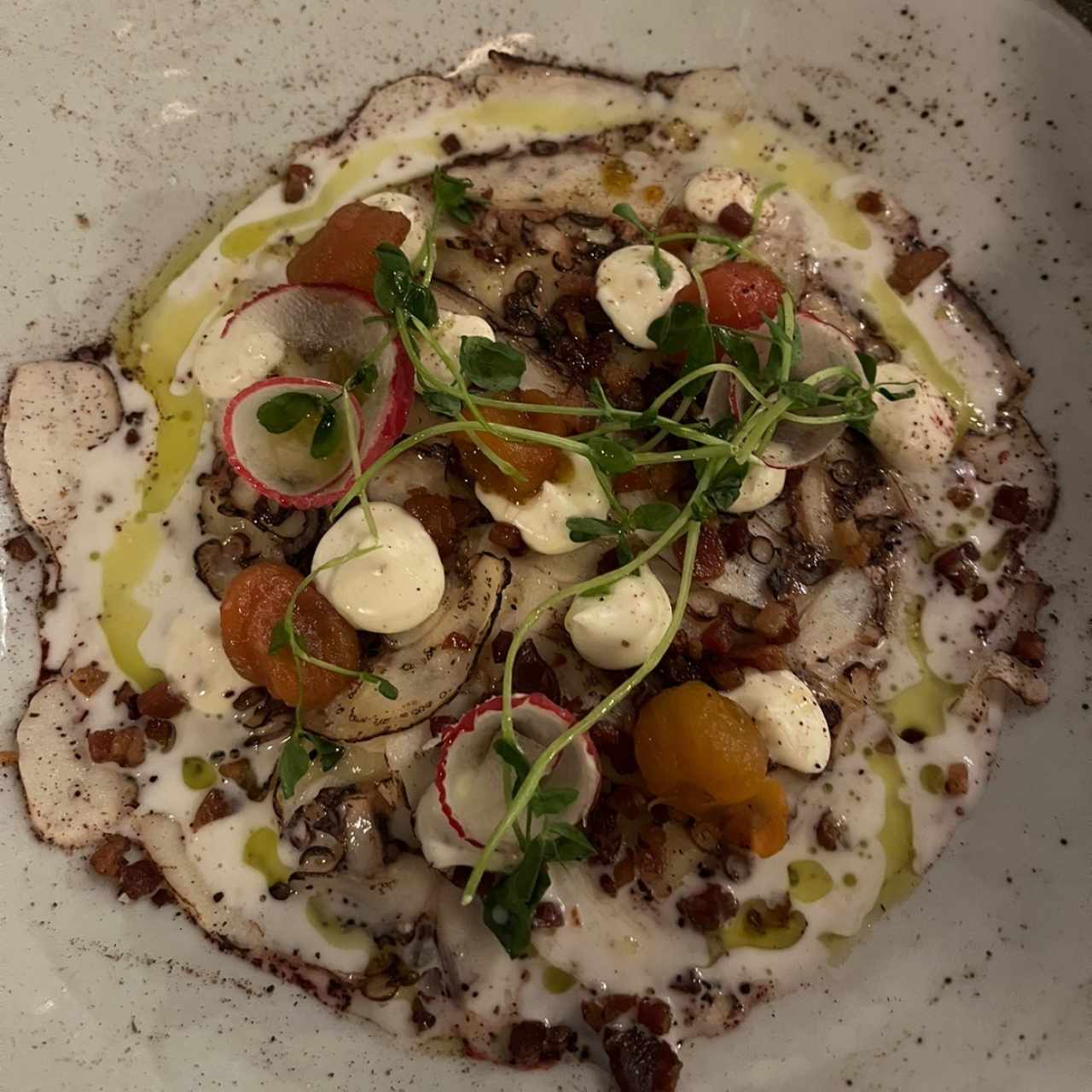Carpaccio de pulpo