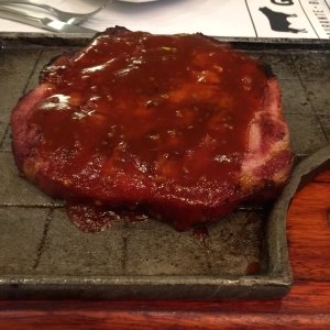 Chuleta de cerdo en salsa bbq