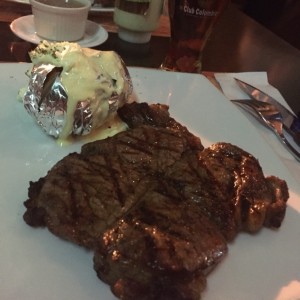 churrasco con papa asada 