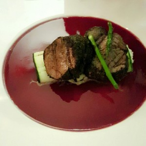 solomillo en espejo de vino