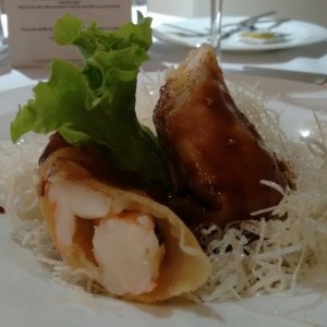 Croustillant de langostinos