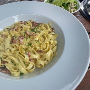 Fettucine a la carbonara