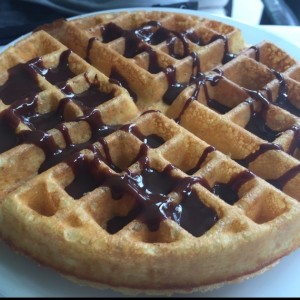 Waffle con chocolate