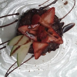 pastel raw de chocolate