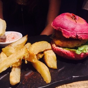 hamburguesa de langostinos