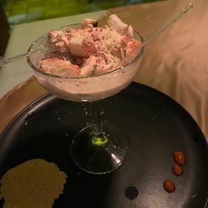 Ceviche salmon y camarones