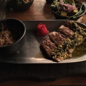 dorado a la plancha y arroz con coco