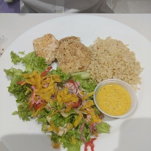 pollo al ajonjoli