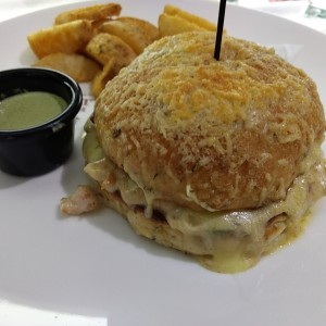 sandwich pollo champiñones 