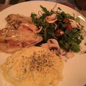 Pechga de Pollo con Champiñones 