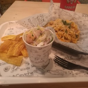 ceviche y arroz peruano 