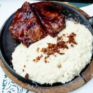 Costillas con rissoto