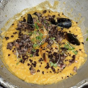 Arroz cremoso caldoso mariscos