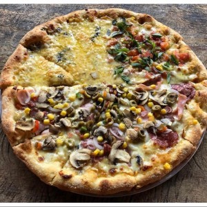 pizza mitad urban , botero y rayo