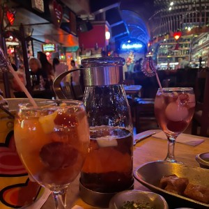 Sangria de vino rosado