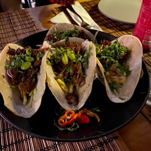 Entrada de tacos de cerdo