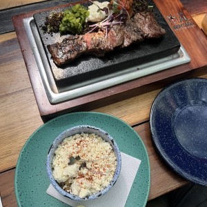 Esquites y Arrachera
