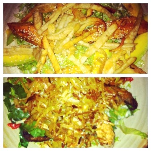 Ensalada Teriyaki y Primavera.