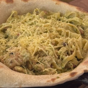 Pasta con camarones