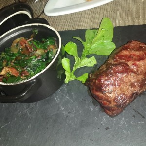 Ribeye con Espinacas