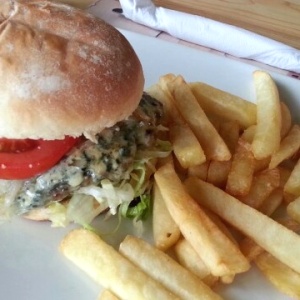 Hamburguesa queso azul