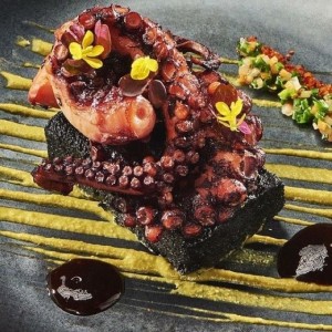 Pulpo con polenta