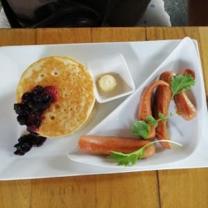 pancake con salchicas