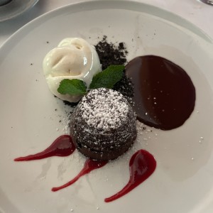 Lava de chocolate con vainilla