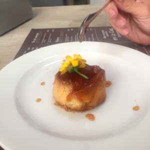 Postre flan de coco