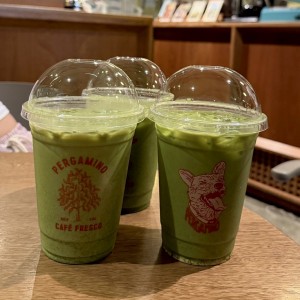Iced matcha latte