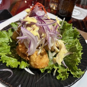 Ceviche frito de camarones