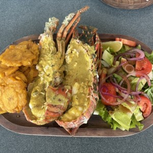Langosta al curry con leche de coco