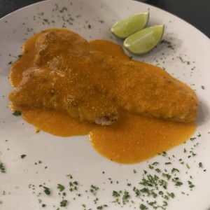 Corvina al ajillo
