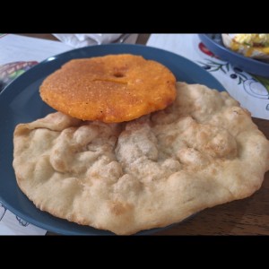 hojaldre y tortilla