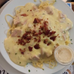 pasta en salsa blanca