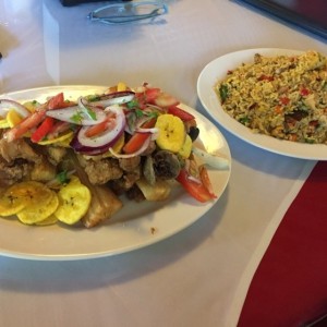 Arroz con mariscos y Jalea