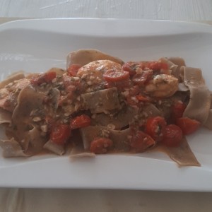 papardelle de langostinos a la trufa