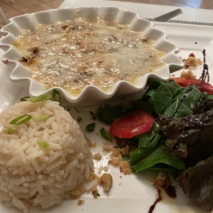 Gratinado de pescado con arroz