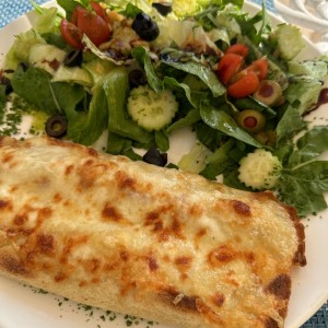 Crepes de pollo y hongos