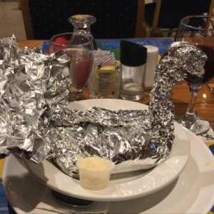 spaguetini al cartocho de camarones y hongos