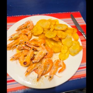 langostinos al ajillo