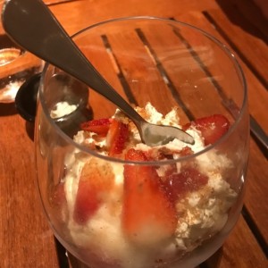 fresas con crema
