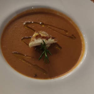 sopa de tomate ahumado