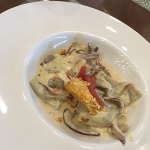 raviolli rellenos de hongos portobello