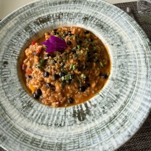 Guachito de camarones, guandú, sofrito