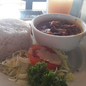 Cambombia + Arroz con coco y maduros