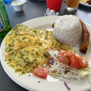 Filete de pescado a lo macho