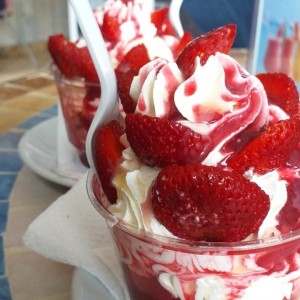 Fresas con crema