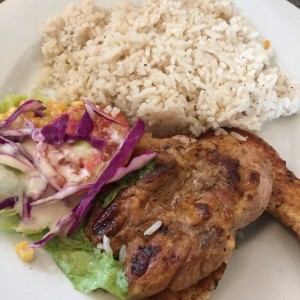 filete de pollo con arroz con coco