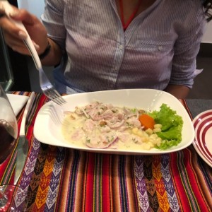 ceviche de pescado.